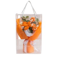 Cadeau de la Fête des Enseignants en Chine, Bouquet d'Anniversaire pour Enseignantes, Fleurs Artificielles en Soie Rose et Tulipe, Conception Faite à la Main pour Nail Art