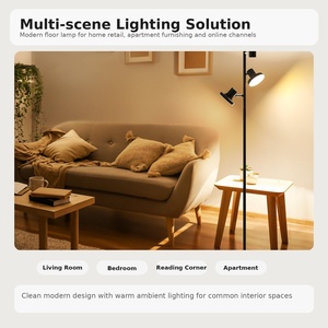 Lampe sur pied LED moderne à <span class=keywords><strong>3</strong></span> <span class=keywords><strong>têtes</strong></span>, télécommande tactile, hauteur réglable, étanche, rose/bleu, pour salon, chambre, bureau - Product Image 3