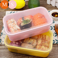 Vente en gros de boîte en plastique jetable de style japonais Plateau alimentaire rectangulaire en PP Boîte à lunch à emporter Bento Contenants alimentaires