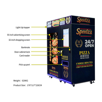 Máquina Expendedora de Pizza Comercial para Exteriores Naughty Dog, Capacidad para 51 Piezas, con Wi-Fi, Múltiples Opciones de Pago, Personalizable