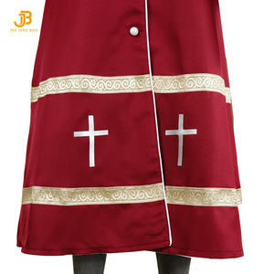 Traje de Sacerdote de Poliéster Mate OEM, Sotana de Iglesia, Disfraz de Cosplay, Coro Litúrgico, Pastor - Product Image 4