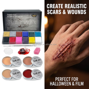 Kit Profesional de Maquillaje SFX con Cera para Cicatrices, <span class=keywords><strong>Sangre</strong></span> Falsa y <span class=keywords><strong>Pintura</strong></span> Corporal para <span class=keywords><strong>Halloween</strong></span>, Cosplay, Efectos Especiales de Cine, Marca Privada - Product Image 2