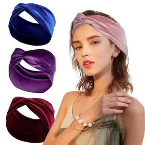 Flannel Wide Headbands for Women Extra Large Turban Headband Hairband Hair Twisted Knot Accessories