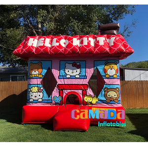 Castillo Inflable para Gatos, Castillo Hinchable Combinado con Tobogán, Jumper, <span class=keywords><strong>Hello</strong></span> <span class=keywords><strong>Kitty</strong></span> Inflable para Fiestas <span class=keywords><strong>de</strong></span> Niñas - Product Image 3