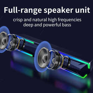 Barre de son portable RGB sans fil Bluetooth avec subwoofer pour PC, ordinateur, téléphone portable et jeux (compatible CKD/SKD) - Product Image 3