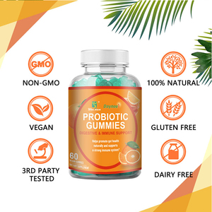 Gommes probiotiques Winstown OEM pour femmes adultes, améliorent la digestion et la santé de la peau, compléments probiotiques pour la santé intestinale. - Product Image 1