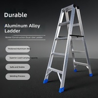 Échelle pliante en alliage d'aluminium soudé, échelle en A sur mesure pour la construction et l'usage domestique, vente directe en gros