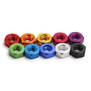Écrou de blocage hexagonal en aluminium avec insert en nylon, finition anodisée personnalisée, grade 8.8, coloré, M2-M8, pour usage <span class=keywords><strong>automobile</strong></span> - Product Image 5