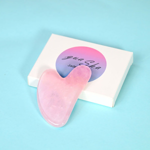 BeautifulGHM <span class=keywords><strong>quarzo</strong></span> <span class=keywords><strong>rosa</strong></span> giada rullo Gua Sha Set vera <span class=keywords><strong>pietra</strong></span> <span class=keywords><strong>rosa</strong></span> giada a forma di cuore Gua Sha <span class=keywords><strong>pietra</strong></span> e faccia rullo di cristallo Guasha - Product Image 2