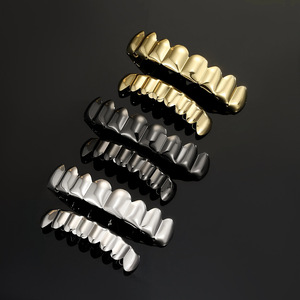 Grillz décoratifs en cuivre 18 carats pour dents, accessoires unisexes pour fêtes - Product Image 1