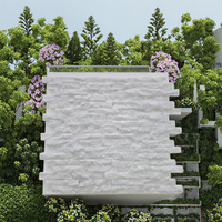 2025 Panneau de revêtement mural en pierre naturelle de marbre blanc de Carrare, carreaux à face brisée, moderne, pour extérieur et intérieur, ignifuge