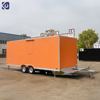 CAMPTRL Restaurant Conteneur Moderne, Café, Snacks Préfabriqués, Remorque Alimentaire Mobile Rapide, Camion de Restauration BBQ avec Cuisine Complète