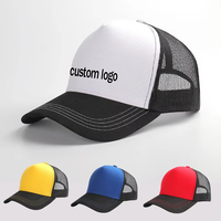 Gorras de camionero, sombreros personalizados al por mayor, Hip Hop, logotipo personalizado en blanco, sombrero de camionero deportivo de 5 paneles, bordado, estampado de algodón