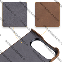 Étui à rabat pour iPhone en cuir véritable avec fenêtre transparente, anneau magnétique N52, antichoc, OEM ODM, vente en gros