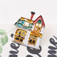 Broche Maison Vintage Élégante à Design Découpé Simple, Accessoire de Luxe Personnalisé, Cadeau pour Femme