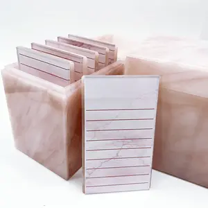 Organizzatore di ciglia acrilico con scatola per ciglia in acrilico rosa con logo personalizzato all'ingrosso