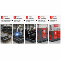 Générateur diesel 100 kW EPA EAC CE ISO SONCAP UKCA avec moteur Cummins Weichai Perkins Yuchai Baudouin Deutz Kofo Huadong Aoling
