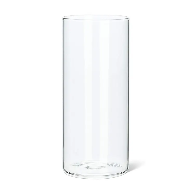 Aangepaste Home Decoratieve Handgemaakte Borosilicate Lang Cilinder Glazen Buis Vaas