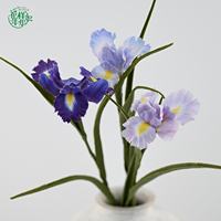 Fleurs d'iris artificielles de haute qualité en vrac, 70 cm, en tissu de soie pour arrangements floraux, bouquets de mariage, décoration de la maison et de fêtes de remise de diplômes