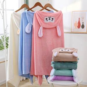 Adorable Peignoir de Bain pour Bébé en Polaire Corail, Serviette de Bain à Capuche pour Enfants, Douce et Mignonne, Motif Dessin Animé - Product Image 2