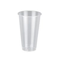 20 oz 600ml Logo réutilisable imprimé design simple paroi PP tasse dôme couvercle paille pour Boba bulle lait thé café crème glacée