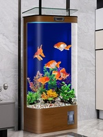 Nouvel Aquarium Vertical Intelligent 2026 en Verre Formé par Chaleur Intégré pour Salon