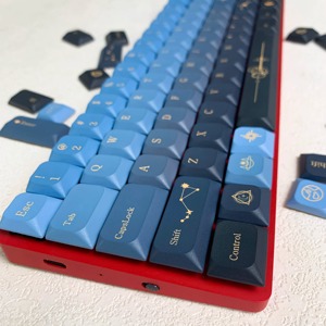 Ultra dünne Low Profile Keycap Star Gradient Fünf-Seiten-Farbstoff-Sub-PBT JWA-Profil kompatible Nuphy-Schlüsselbein-Tastatur Benutzer definierte OEM/ODM - Product Image 5