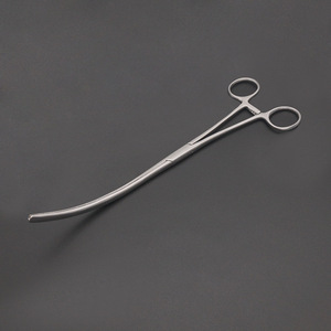 Pinzas intestinales de acero inoxidable sin recubrimiento, cabezas rectas y curvadas, ranuras diagonales, para mascotas, gatos y perros, para recortar el pelo. - Product Image 2