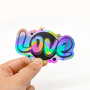 Fabricante de Pegatinas de Vinilo Holográficas Impresas Personalizadas, Adhesivo Permanente Impermeable de PVC, Pegatinas Decorativas con Logotipo de Marca Personalizado - Product Image 1