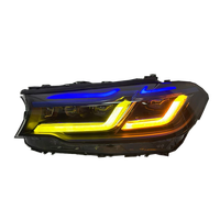 Pièces automobiles SJC, phare de haute qualité pour BMW Série 5 G30 G38 18-20, jaune et blanc, double couleur, style laser, phare avant