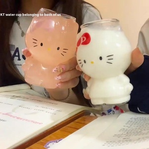 แก้วกาแฟ/นม/อาหารเช้าลายการ์ตูนน่ารัก ทนความร้อนสูง สีสันสวยงาม ทำจากแก้วโบโรซิลิเกตชั้นเดียว - Product Image 2