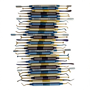 Instruments chirurgicaux dentaires à poignée moletée manuelle, plusieurs couleurs, classe I, autoclavables, en acier inoxydable, certifiés CE - Product Image 6