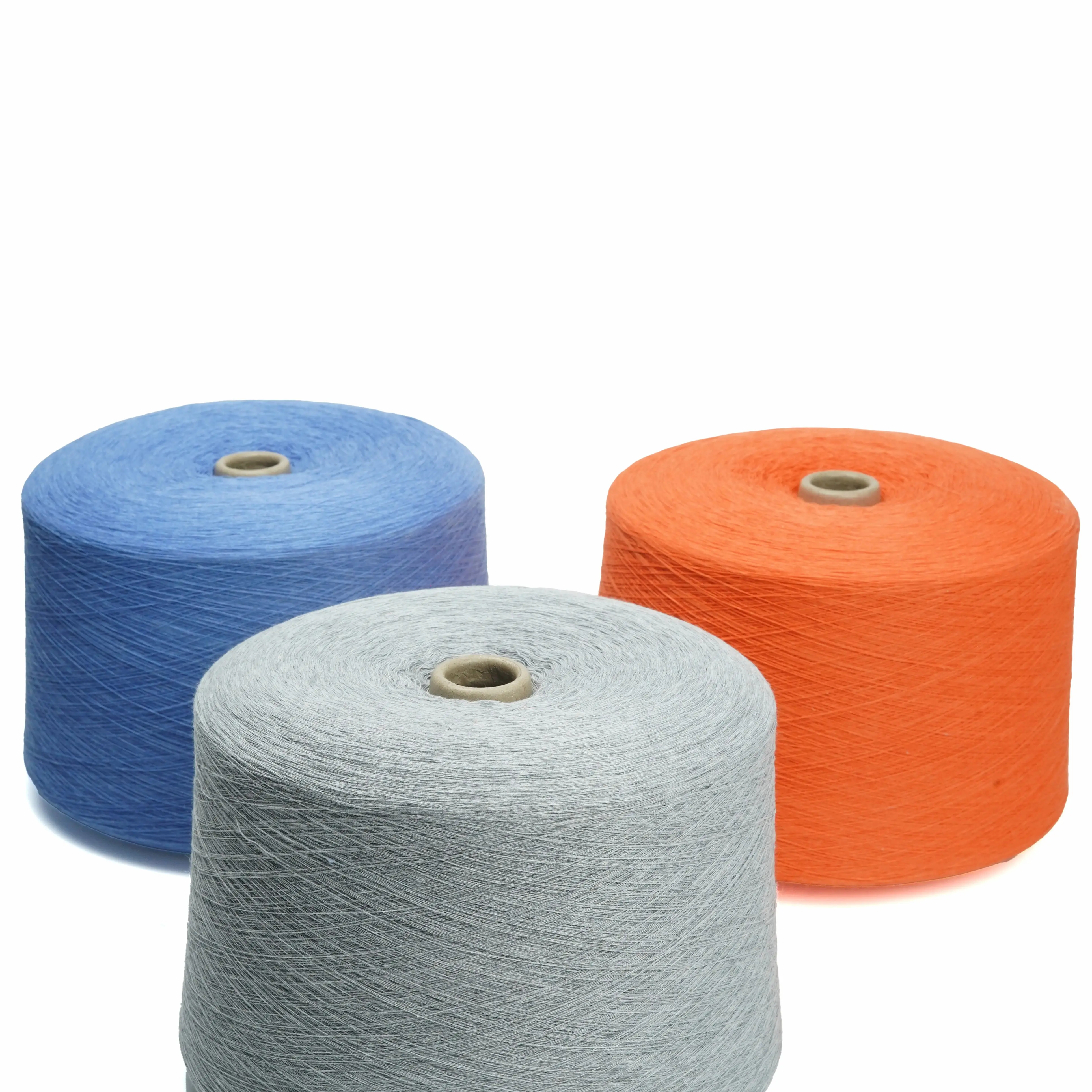 10s fil de coton teint fil de Polyester recyclé coton mélangé recyclage prix pas cher fil YM pour gant à tricoter