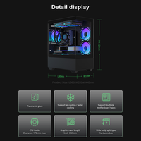 Boîtier d'ordinateur M-ATX en vrac compatible avec radiateur 240 mm, limite de hauteur du processeur 170 mm, avec 1 baie de stockage HDD et 2 baies de stockage SSD