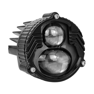 Phares de moto à double lentille 65MM*65MM 28W, phare LED de voiture, petite lentille lumière blanche, grande lentille lumière jaune - Product Image 5