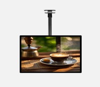 Layar LCD Digital Signage 32 Inci Kecerahan Tinggi untuk Iklan di Toko Ritel dan Kereta Bawah Tanah, Model Gantung dengan Sistem Operasi Android