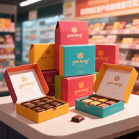 Boîtes cadeaux en carton rigide personnalisées avec logo, aimantées, avec séparateurs, pour chocolats faits main et aliments
