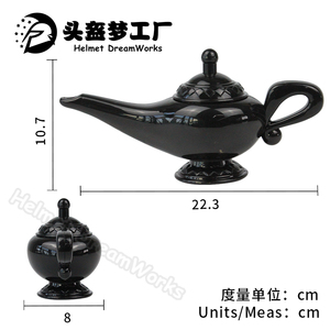 Lampe magique d'aladdin avec lèvres ouvertes, accessoires d'halloween, thème <span class=keywords><strong>mal</strong></span>éfique, noir, Souvenir, nouveauté - Product Image 4