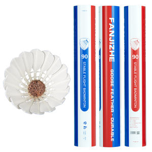 WAVAW90 Professioneller Badminton-Federball mit Gänsefeder, 3-Schicht-Sandwich-Korkkopf, Umweltfreundlich Gefertigt für Turniere - Product Image 1