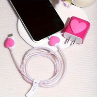 Funda Protectora 3D con Diseño de Cereza y Caramelo para iPhone, Protector de Cable de Datos de 20W, Funda Protectora para Cargador