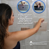 Rideau de douche transparent imperméable 72x72 pour iPad et téléphone, doublure de rideau de douche pour tablette, salle de bain, rideau de douche en PEVA avec poches de rangement