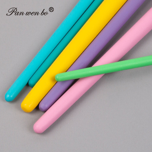 Panwenbo Macaron colorido 6 uds pincel de pintura plana 20mm pelo de nailon acuarela <span class=keywords><strong>artista</strong></span> pintura pincel conjunto para pintura acrílica - Product Image 5