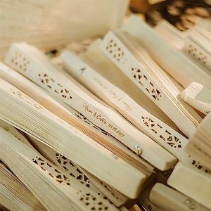 Abanico de Mano de Madera Nicro a Precio de Fábrica Personalizado con Grabado Calado para Regalo de Invitados en Bodas y Fiestas - Product Image 4