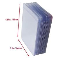 Logo personnalisé Transparent PVC Transparent Protecteur de cartes à collectionner de jeu Toploader Top Loader Semi Rigide Sports Card Sleeve Saver