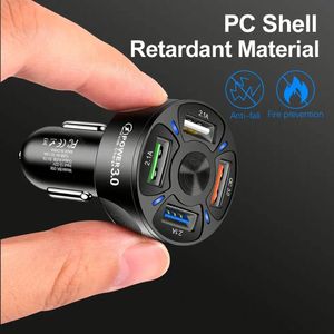 อะแดปเตอร์ชาร์จ QC3.0 4 in 1 รุ่นใหม่ล่าสุด 7A ที่ชาร์จในรถยนต์ 4 พอร์ต USB สำหรับสมาร์ทโฟน - Product Image 4