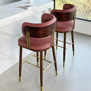 <span class=keywords><strong>Chaise</strong></span> commerciale <span class=keywords><strong>de</strong></span> réception pour bureau <span class=keywords><strong>de</strong></span> vente d'hôtels au design moderne et simple Tabouret <span class=keywords><strong>de</strong></span> <span class=keywords><strong>bar</strong></span> en acier au carbone <span class=keywords><strong>de</strong></span> luxe léger <span class=keywords><strong>Chaise</strong></span> haute - Product Image 5