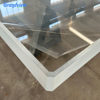 Acrylique pour piscine à fond plat, 92,5 % de transparence, haute dureté de surface, épais, résistant aux UV, pour fenêtres et murs, découpe acrylique sans fin