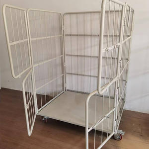 Hot Selling Kosteneffectieve Opvouwbare Stalen Draadgaas <span class=keywords><strong>Pallet</strong></span> Metalen Opvouwbare Opbergkooi <span class=keywords><strong>Trolley</strong></span> - Product Image 4