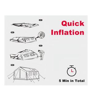 13 ㎡   Tente gonflable de luxe, imperméable, pour le camping familial, les centres de villégiature, les jardins, l'hôtellerie en plein air, taille personnalisée disponible - Product Image 5