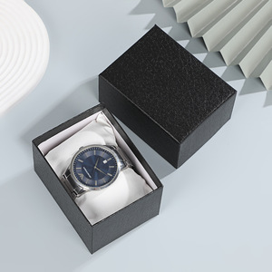 Scatola Moderna Creativa Nera Goffrata Rettangolare per Gioielli, <span class=keywords><strong>Orologi</strong></span> e Bracciali - Confezione Regalo <span class=keywords><strong>Alba</strong></span> Brand Heaven Earth Cover - Product Image 3